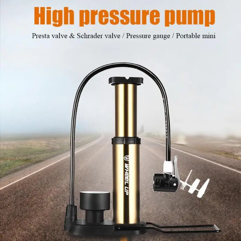 

Aluminum Alloy Mini Bicycle Bike Pump Tire Tyre Inflator Auto Mountain Bike Air Pump with Gas Pressure Gauge