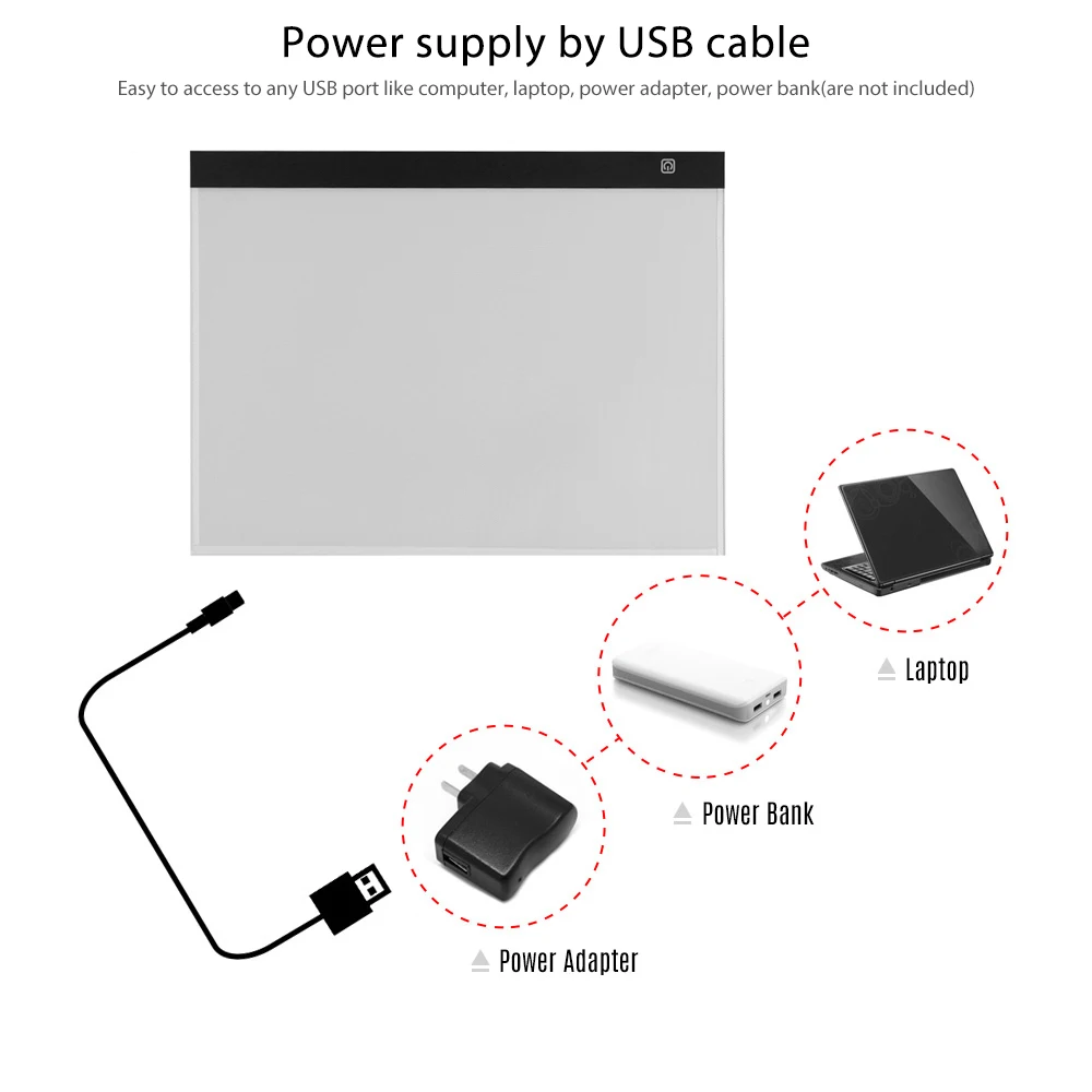 A3 светодиодный световой короб Tracer с питанием от USB трассировочный свет панель 3 Уровня Регулируемая яркость для художников рисуйте наброски Трассировка