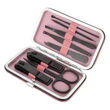 8 шт./компл. машинка для стрижки ногтей Ножницы для маникюра маникюрный набор с футляром для хранения Уход за ногтями педикюр маникюрный резак