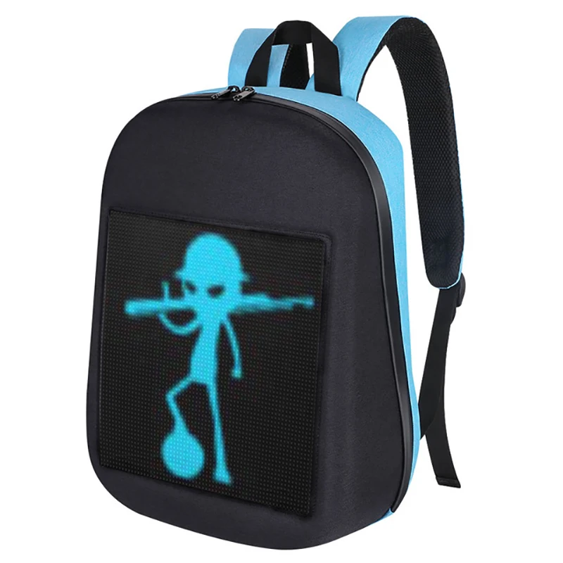 

CLAITE LED Screen Dynamic Backpack DIY Backpack WiFi LED City Walking Advertising BackBag Lights 4 colors available field pack