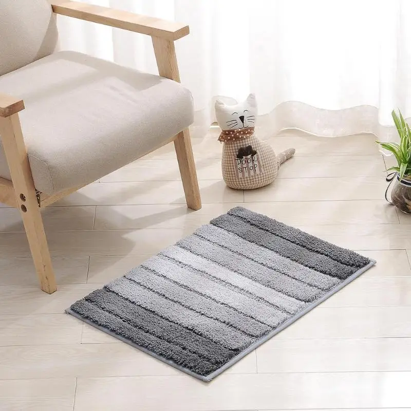 Gradient Color Non-Slip Superfine Fibre Carpet Soft Door Bath Floor Rug Mat for Home Bedroom Living Decoration