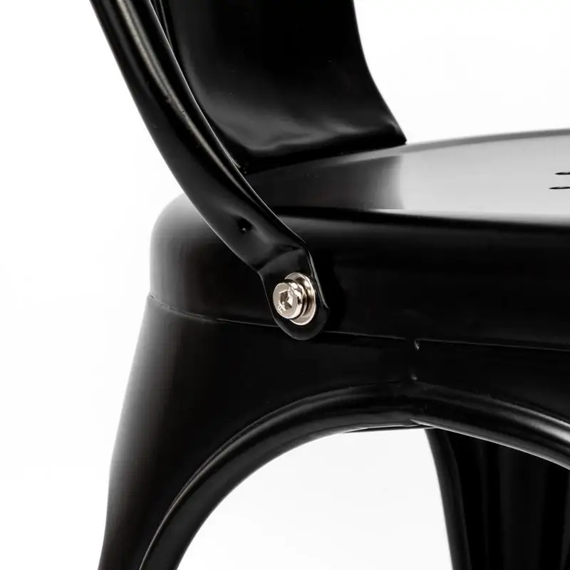 4pcs Retro Industrial-style Iron Sheet Chair Black Chair Lacquer Process Home Restaurant And Bar 4pcs Retro Industrial-style Iron Sheet Chair Black Chair Lacquer Process Home Restaurant And Bar