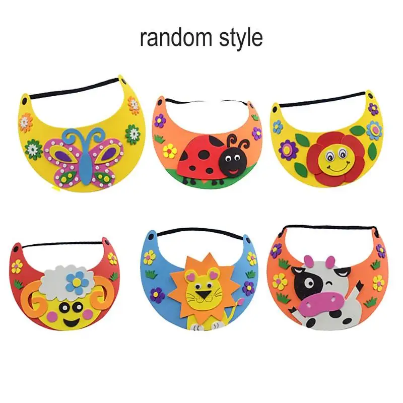 

Kids EVA DIY Craft Hat Handmade Headwear Kindergarten Creative Paste Paintings Puzzle Toy Children Learnning Educational Toys
