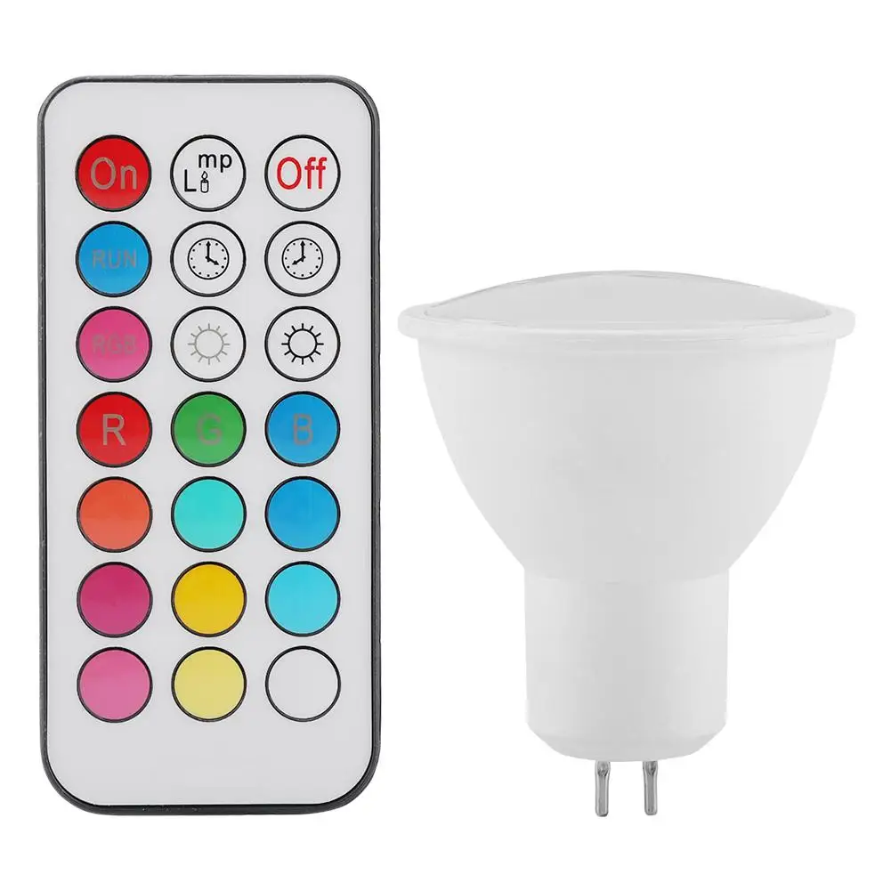 Светодиодный светильник RGB теплый белый меняющий цвет GU5.3 3 Вт светодиодный лампа