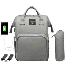 LEQUEEN Материнство водонепроницаемая сумка для подгузников usb зарядка большой Мумия Рюкзаки для кормящих мам подгузник сумка бренд большой емкости сумка