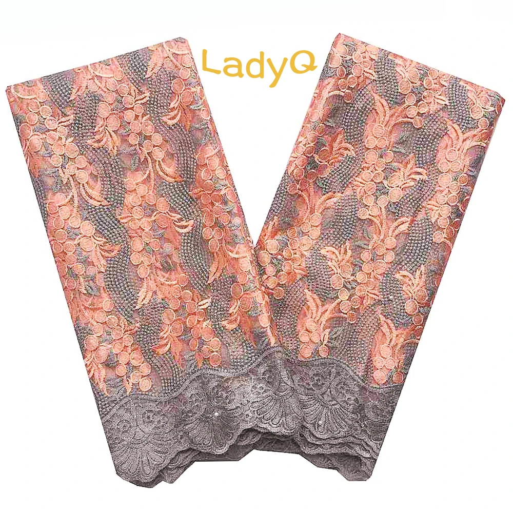 LadyQ королевский синий французский тюль кружевная ткань высокого качества