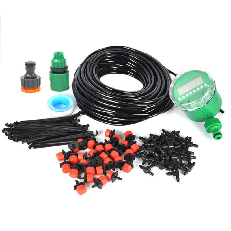 Automatic Micro Drip Irrigation System Watering Hose Garden Plant Self DIY US 