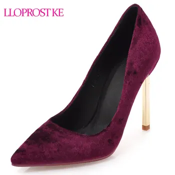 

Lloprost ke 2019 Spring Shoes woman super High heels Ladies pumps Pointed toe Shallow Office Lady Party wedding shoes stilettos