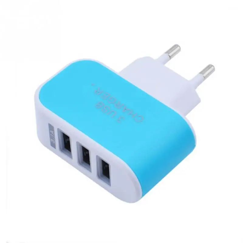Зарядное устройство для телефона настенное зарядное многопортовое USB 3 порта