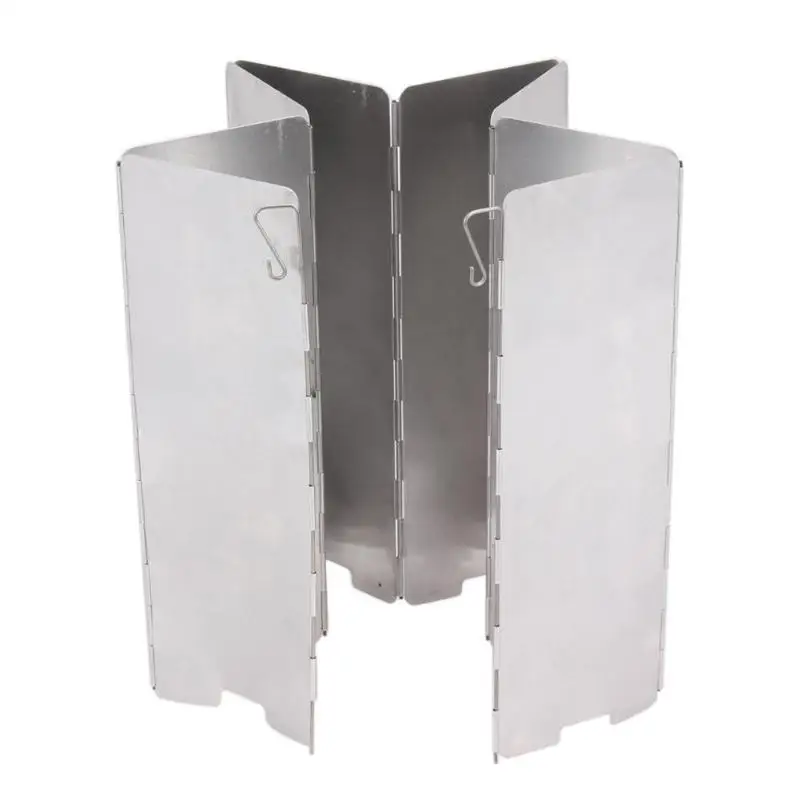8 пластин алюминиевая наружная плита ветряное дефлекторное лобовое стекло наружное Кемпинг кухонная газовая плита ветровой экран