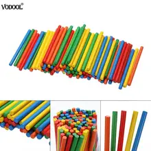 100 шт Красочные бамбуковые Счетные палочки для детей Математика Монтессори для математики для дошкольников обучающие игрушки для детей развивающий подарок