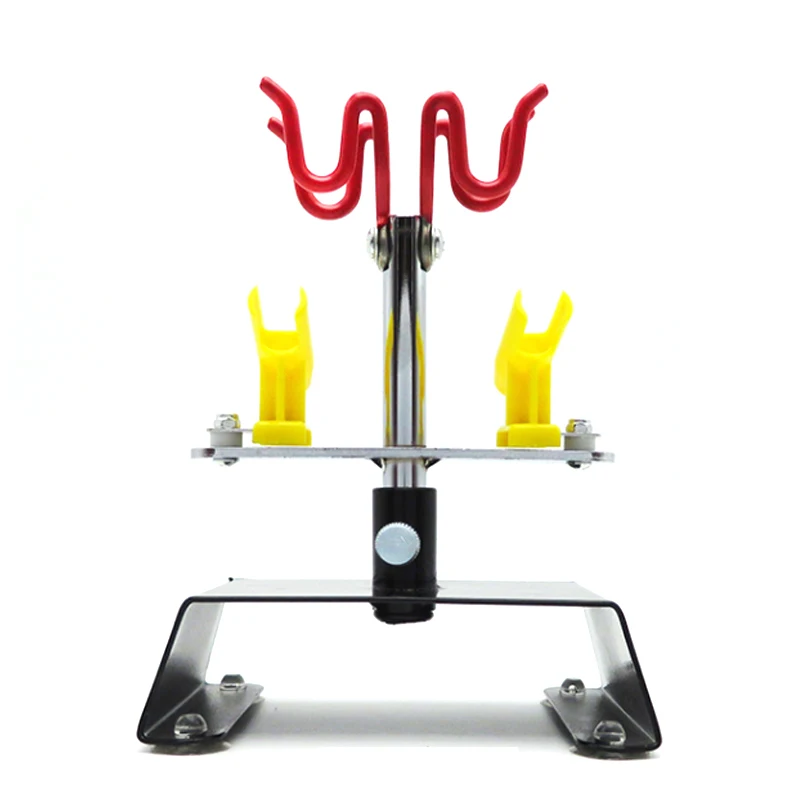  New 2+2 Airbrush Holder Clamp-On Table Mount Hobby Stand AB-H2