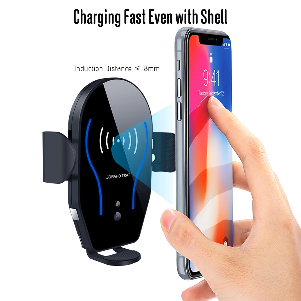 

Wireless Car Charger Automatic Induction Car Phone Mount Air Vent Phone Holder Cradle Charging for Samsung Galaxy iPhone Plus X