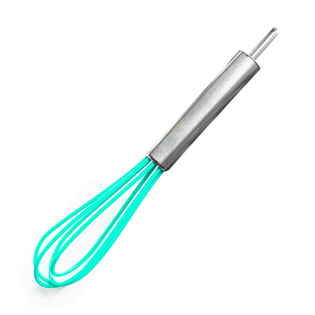 

Nonstick Silicone Whisk with Stainless Steel Handle for Blending Whisking Beating Stirring Festive & Party Supplies