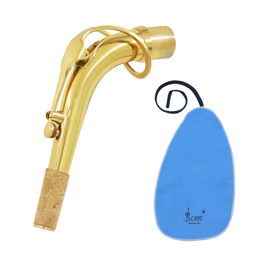 

Alto Saxophone Bend Neck and Cleaning Cloth Kite Brass Material Sax Neck 24.5mm Saxophone Accessory