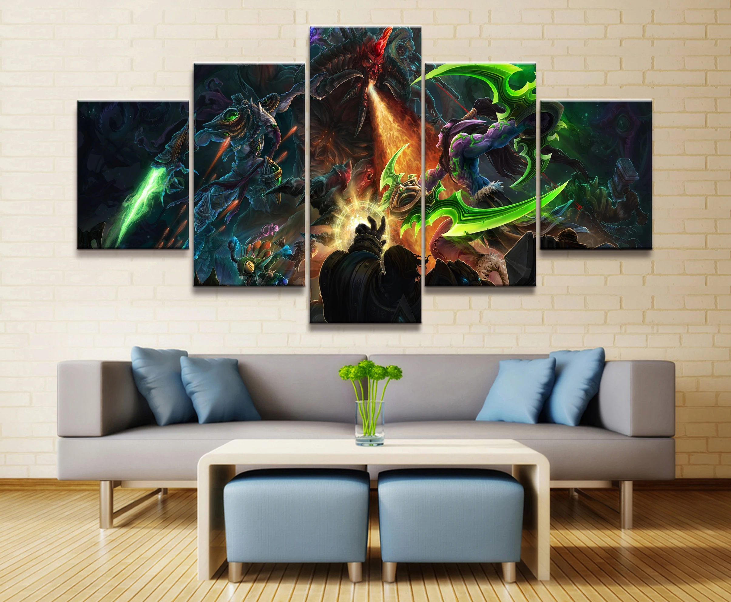  5 Piece Classic Game WOW Warcraft DOTA 2 Painting Poster Decorative Mural Art Room Wall Decor Canva