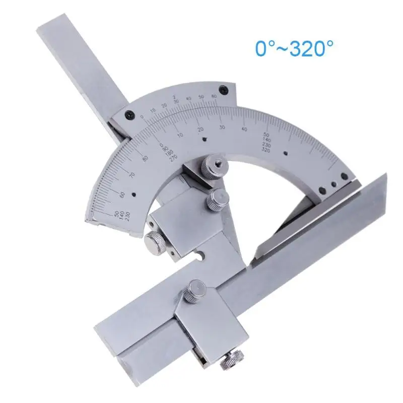 Universal Protractor 0-320 Degree Precision Goniometer Angle Measuring Finder Ruler Tool Woodworking