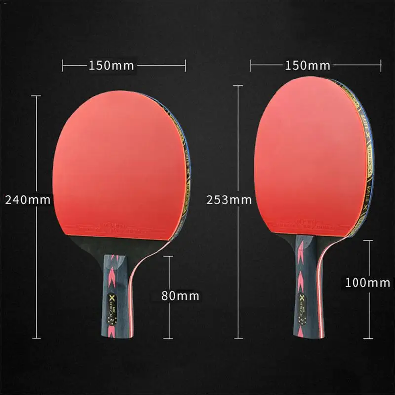 Huieson 2 قطعة ترقية 5 ستار الكربون تنس طاولة مضرب مجموعة خفيفة الوزن قوية بينغ بونغ المجذاف بات مع التحكم جيدة