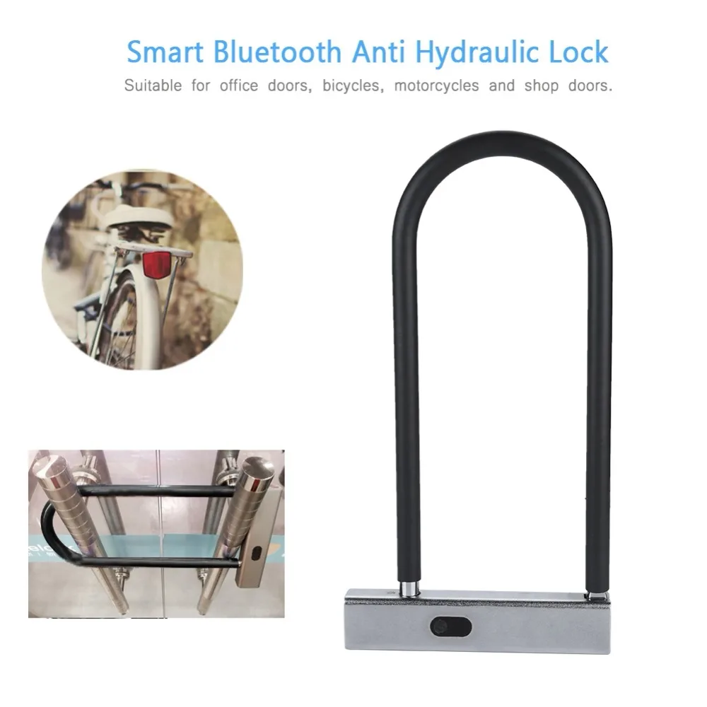 

Smart Bluetooth control Anti Hydraulic Lock U-typed Anti-theft Sliding Lock for Door Bicycle Motorcycle High Quality