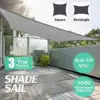 Waterproof 300D Black Square Rectangle Shade Sail garden terrace Canopy swimming Sun shade Camping Hiking Yard sail awnings ► Photo 1/6