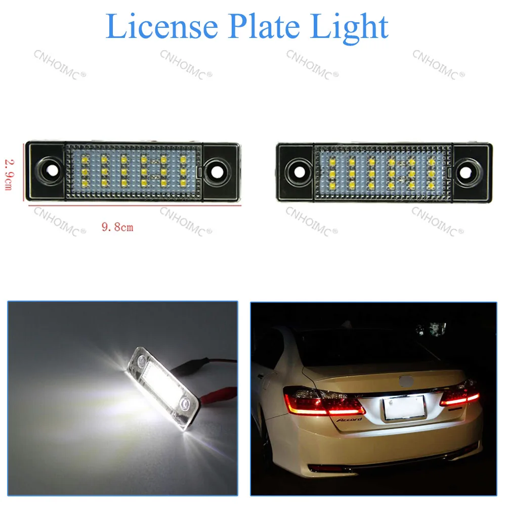 2Pcs Car Styling White License Plate Lamp For Chevrolet Cruze 2009 UP All Cars 18LED Light Number lamp | Автомобили и мотоциклы