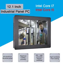 12,1 дюймов промышленная сенсорная панель ПК, 4 провода резистивный сенсорный экран, Intel Core I5 3317U, Wins 7/10, Linux, [HUNSN WD11]