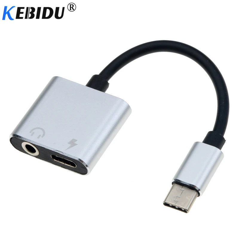 Кабель адаптер kebidu USB Type C для разъема 3 5 мм AUX преобразователь наушников Зарядка