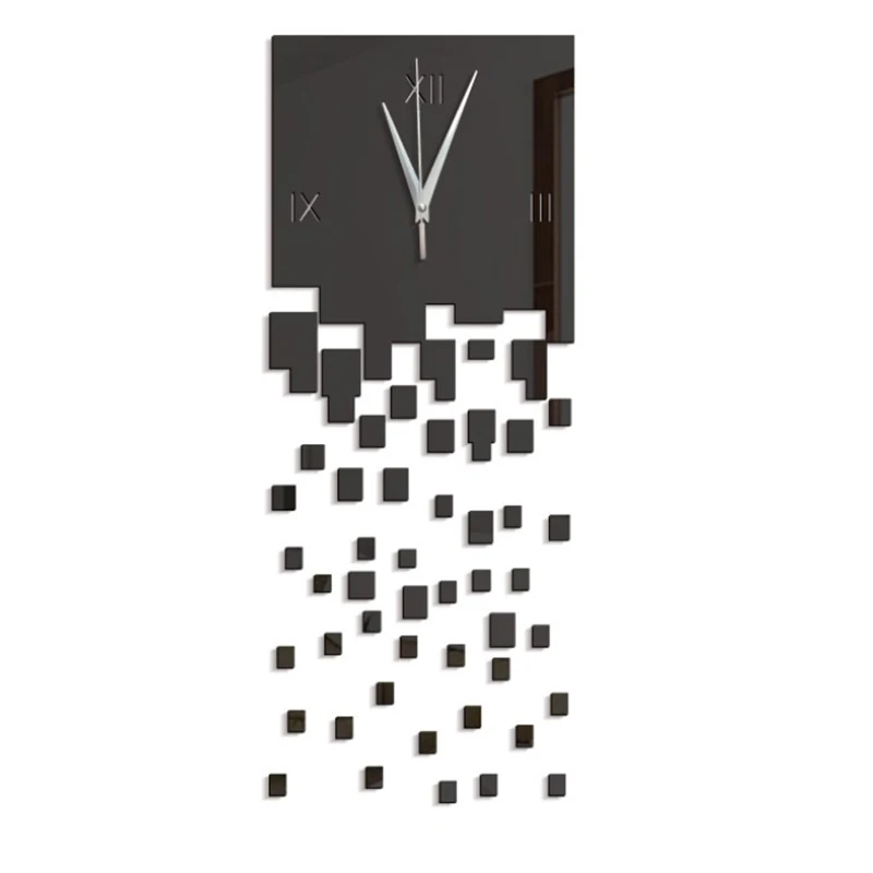 

Wall Clock Home Decoration Living Room Quartz Watch Modern Design Luxury Acrylic Mirror 3d Stickers