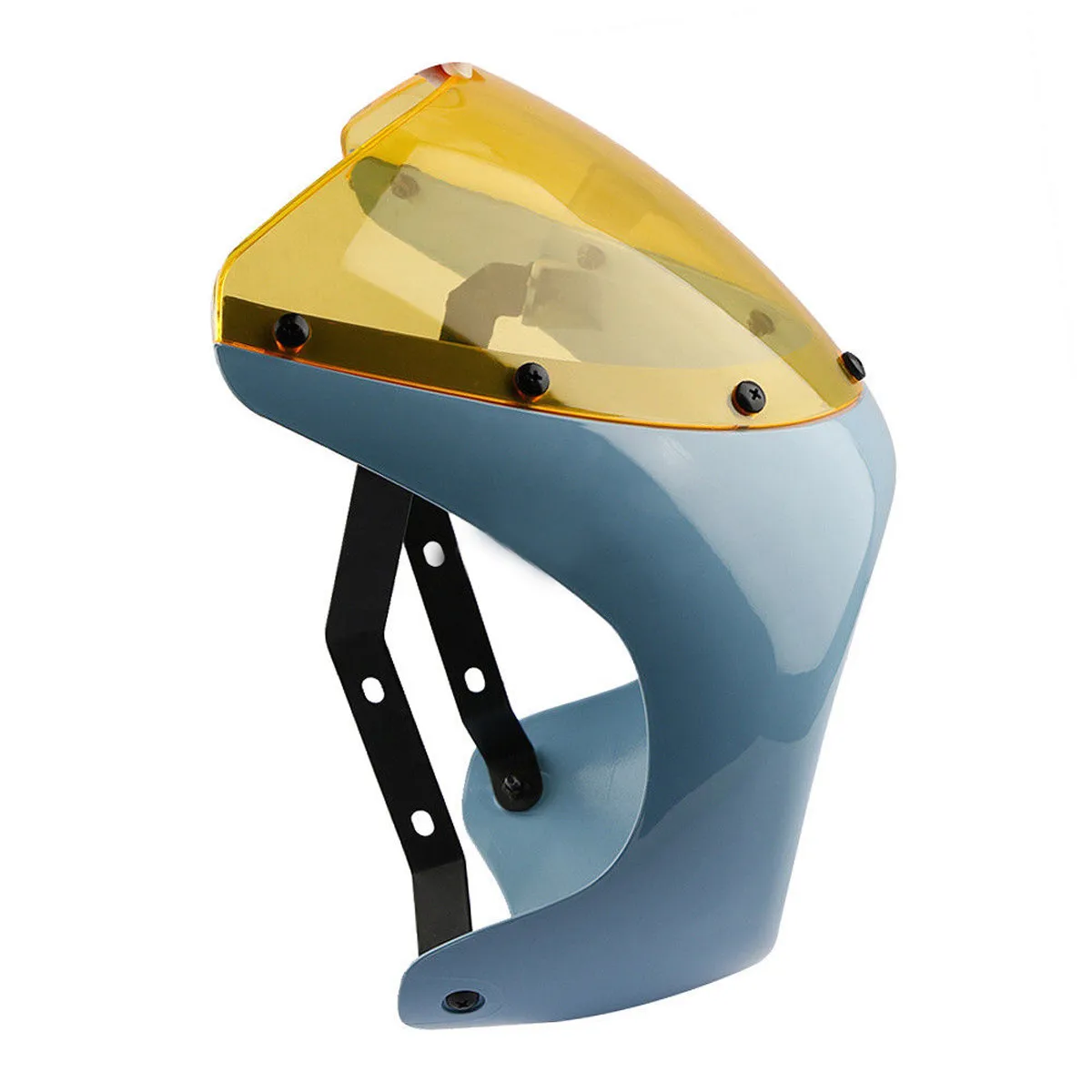 7-дюймовый универсальный декоративный защитный Cafe Racer рулевая фара обтекатель ветрового стекла экранная фара лампа комплект подходит