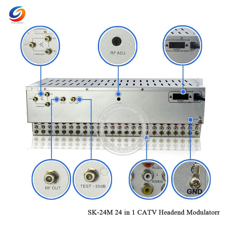 Лидер продаж! Высокое качество цифровой SK-24M 24 в 1 catv головной модулятор CATV модулятор