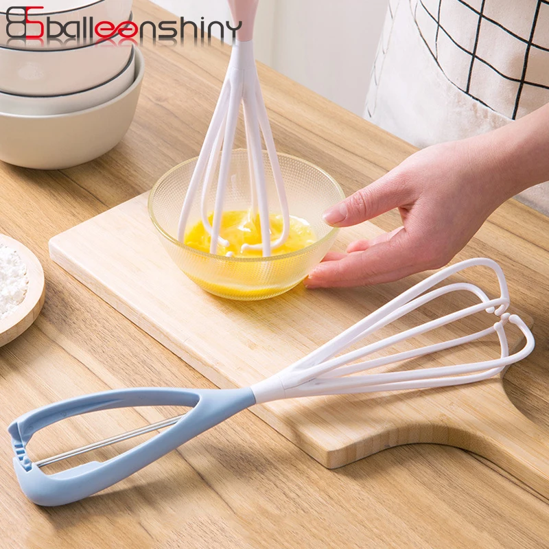 

BalleenShiny ABS Semi-automatic Egg Beater Hand Pressure Egg Cream Paste Stirring Kitchen Gadgets Eco-friendly Baking Tools