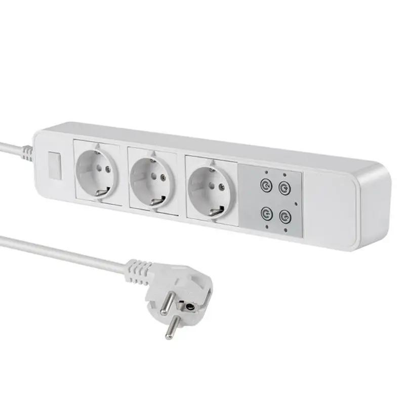 

ALLOYSEED WiFi Smart Power Strip Socket Voice Control Timer Switch Power Strip Outlet EU Plug for Alexa Google Smart Home Remote