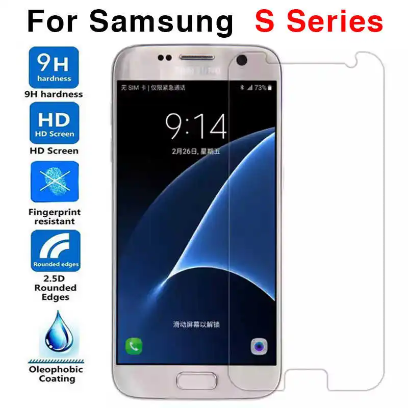

For Samsung Galaxy S7 Glass Screen Protector For Samsung S6 S5 S4 S3 S2 Mini Tempered Glass Protective Film Protect Glas 9h