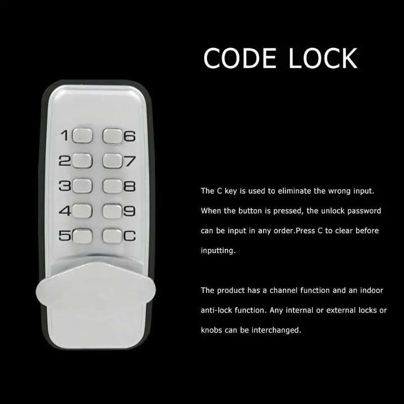 Механический цифровой дверной замок кнопочная панель без ключа кодовый замок водонепроницаемый Интеллектуальный БЕСКЛЮЧЕВОЙ пароль Pin код