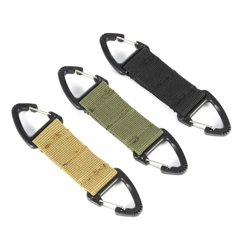 

Multifunction Outdoor Nylon Molle Webbing Belt Clip Climbing Carabiner Buckle Backpack Bag Clasp Hanging Chain Key Hook