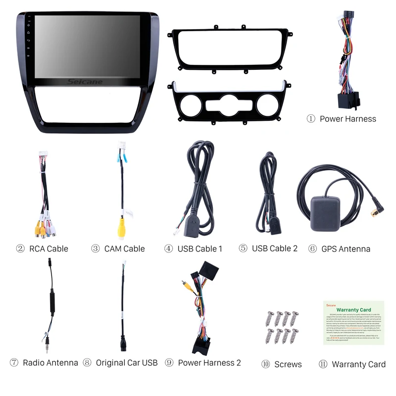 Top Seicane 2Din Android 8.1 Car Radio Audio GPS Navi Stereo Wifi Multimedia Player Head Unit For 2012-2015 VW Volkswagen SAGITAR 3