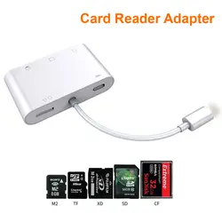 Горячая Распродажа SD Card Reader, 6 в 1 несколько SD TF SD CF XD M2 Card Reader освещения зарядки адаптер для iPhone Xs MAX XR X 5S 6 7