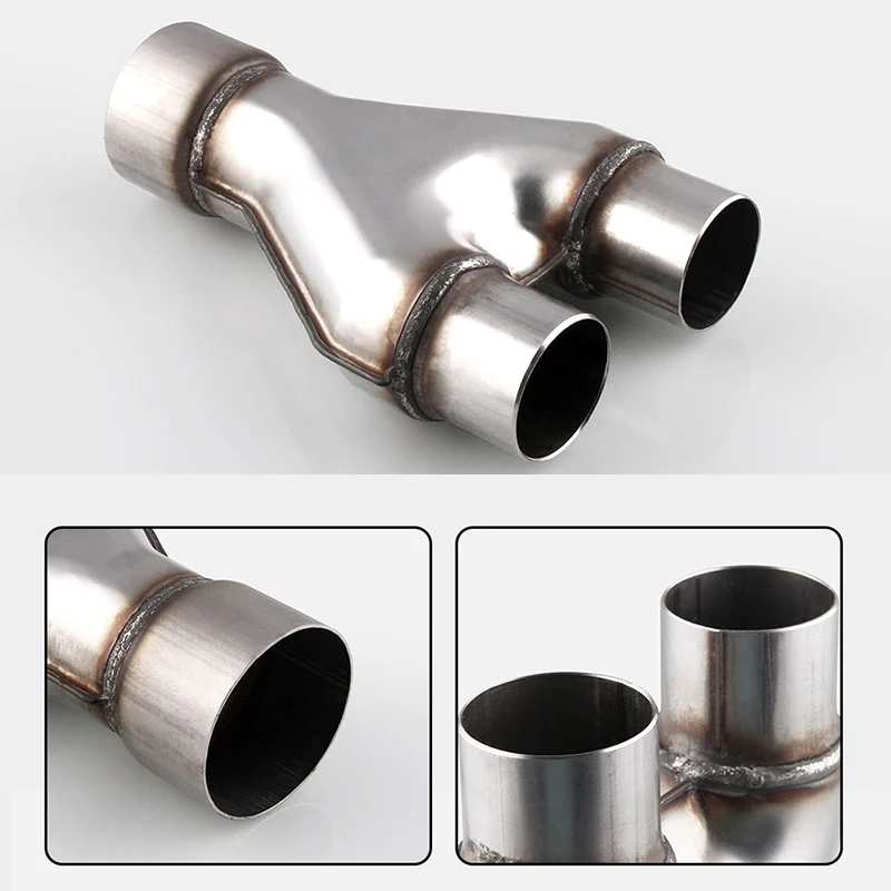 

Universal Stainless Steel Exhaust Y-Pipe Piece Adapter 2" Single & 2" Dual
