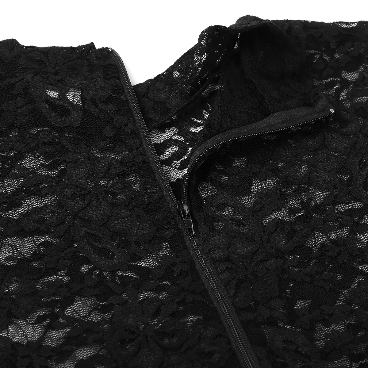 Женское Клубное белье Wetlook с кружевным соединением, прозрачное, на молнии сзади, боди, трико, сексуальный спортивный костюм