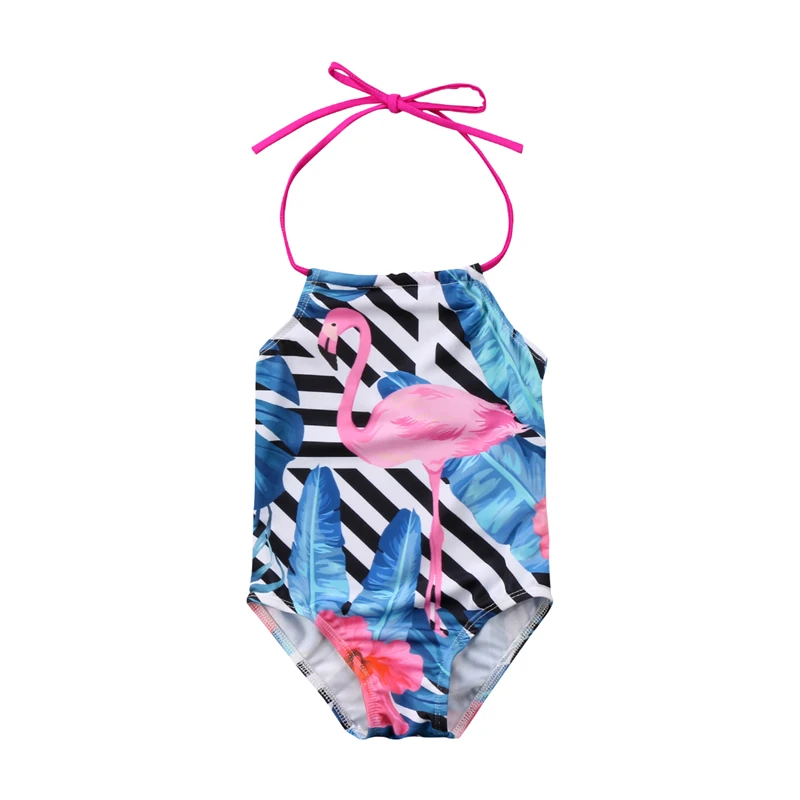 

toddler Kids Baby Girl Flamingo Swimsuit One Pieces Bikini Swimwear Beach Batching Suit