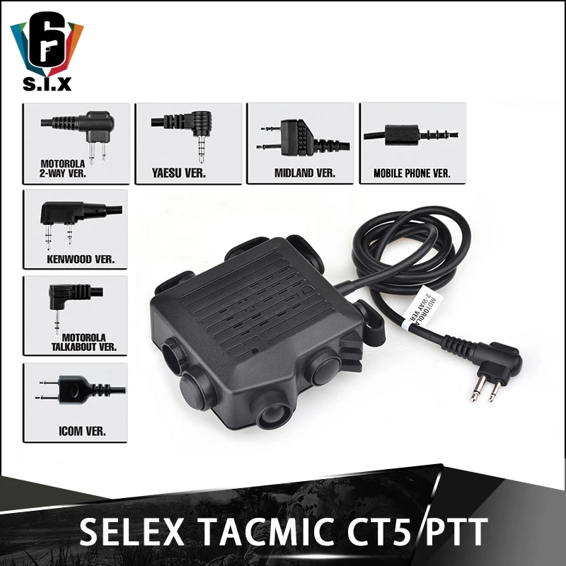 Тактические наушники Softair аксессуары SELEX TACMIC CT5 Midland Kenwood IPSC PTT | Спорт и развлечения