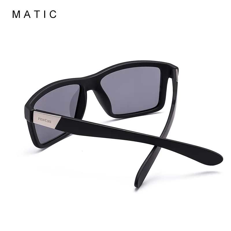 MATIC HighD Quality Polarized Sun Glasses For Men's Women Matte Black Square Grey Lenses Holbrooker Sunglasses Free Chain Cord