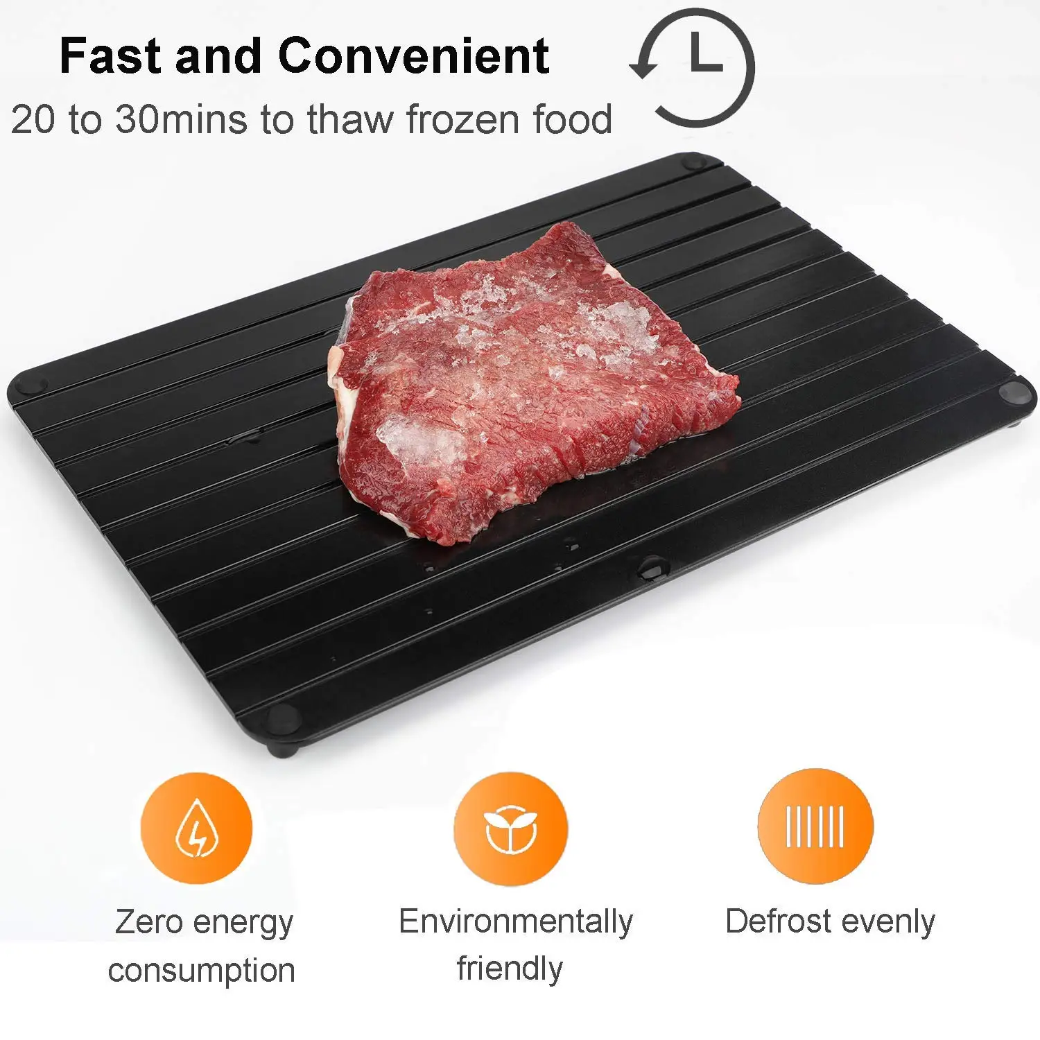 Rapid Thaw Defrosting Tray fast meat desfroting plate Quick defroster tray Miracle defrost board for frozen foods 100% natural Rapid Thaw Defrosting Tray fast meat desfroting plate Quick defroster tray Miracle defrost board for frozen foods 100% natural