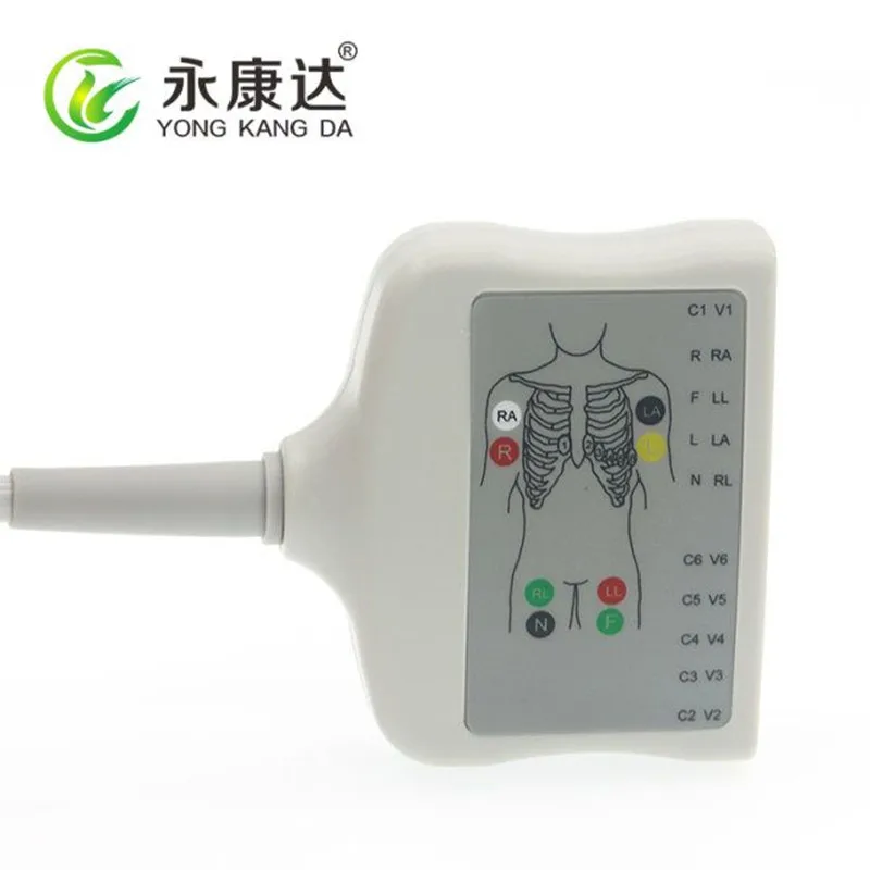 Бесплатная доставка совместимый с Mindray 12 контактный EKG багажник кабеля из ТПУ