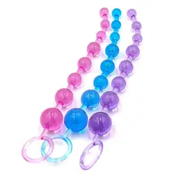 Прозрачные силиконовые Анальные шарики для начинающих Гибкие анальный стимулятор, анальная пробка интимные игрушки для женщин Для мужчин