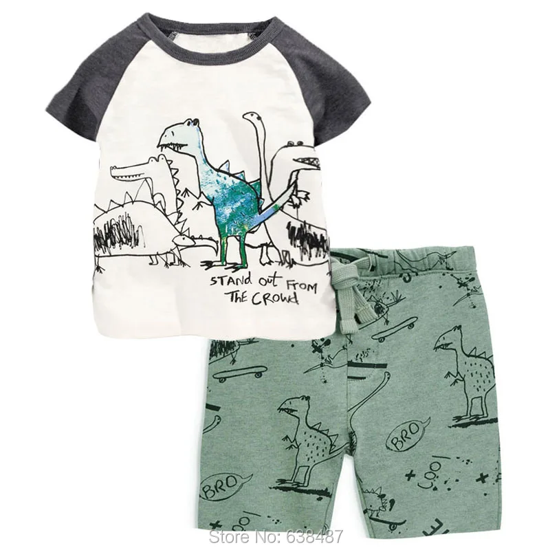 

Brand New 2019 Baby Boys Clothes Set Kids Summer Quality 100% Combed Cotton t-shirt Pants Children Clothes Set Bebe Boys Clothes