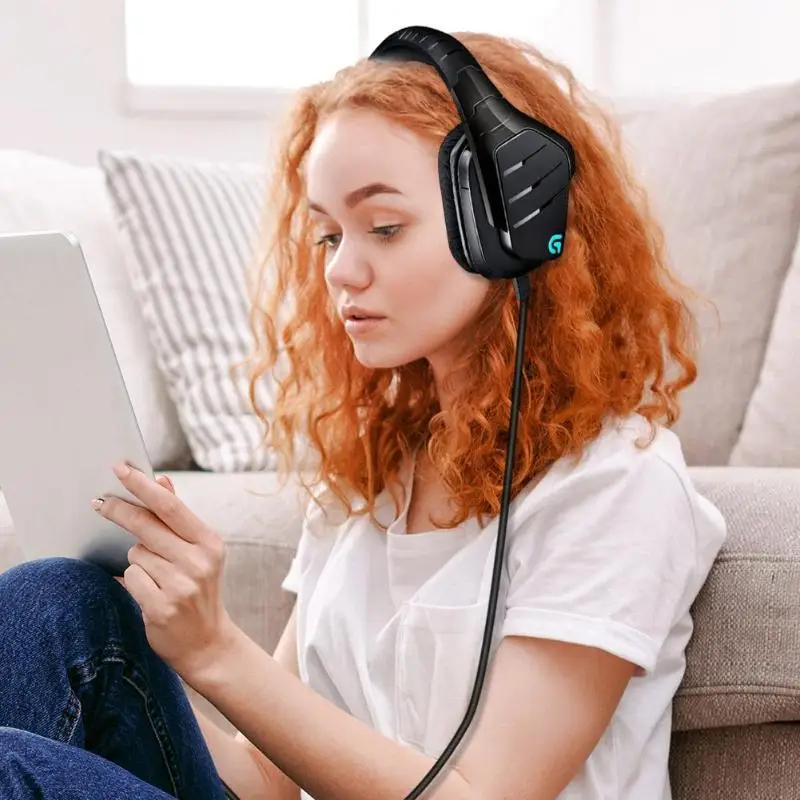 

RGB 7.1 Surround Headphones for PS4 and Xbox One Wired Gaming Headset Multi-Platform Compatibility G633 Custom Sound Profiles