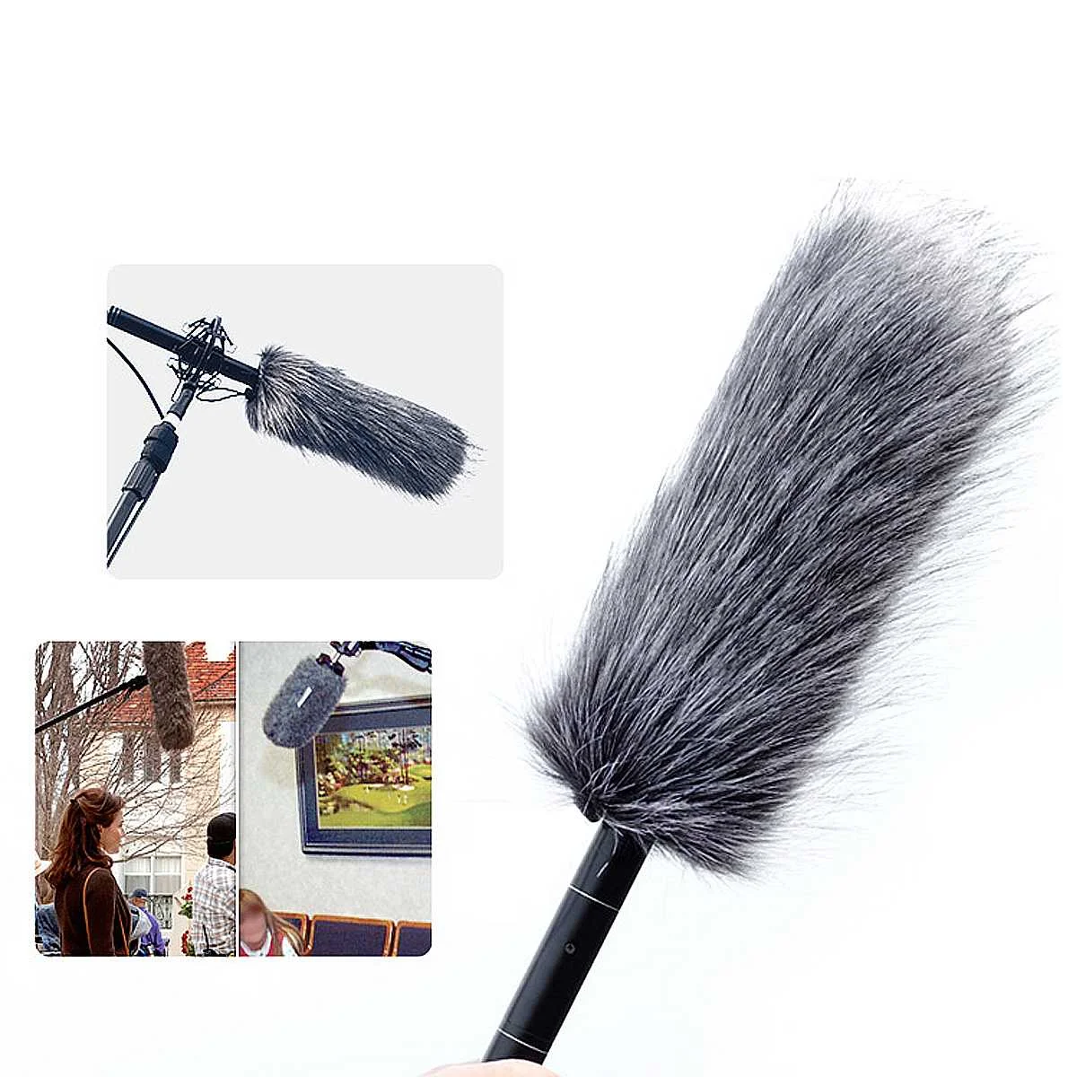 Microphone Windshield Windscreen Windproof Wool cover Artificial Fur