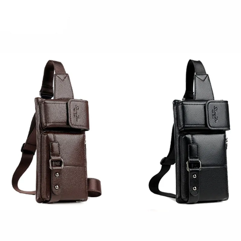

Waist Bag Men Fanny Leather Fashion Fanny Pack Sport Sleeve Mobile Belt Waterproof Leg Bag Mens Messenger Bags