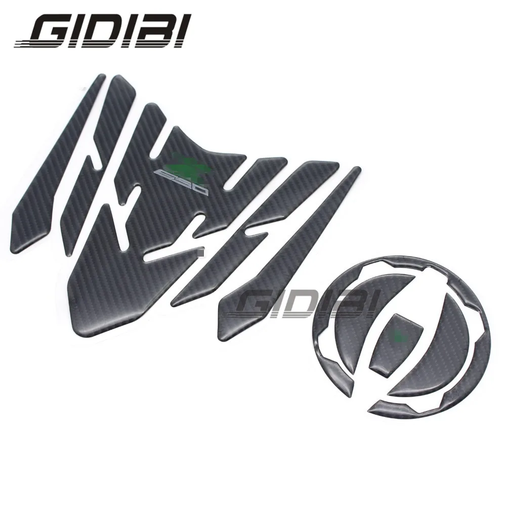 Мотоцикл углеродного волокна 3D газа топливный бак протектор Pad для Kawasaki Z900 Z 900 2017